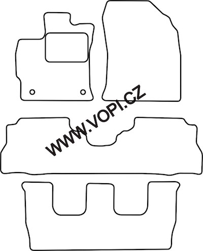 Autokoberce Toyota Prius Wagon 7 míst 2012 - 2016 Royalfit (4784)